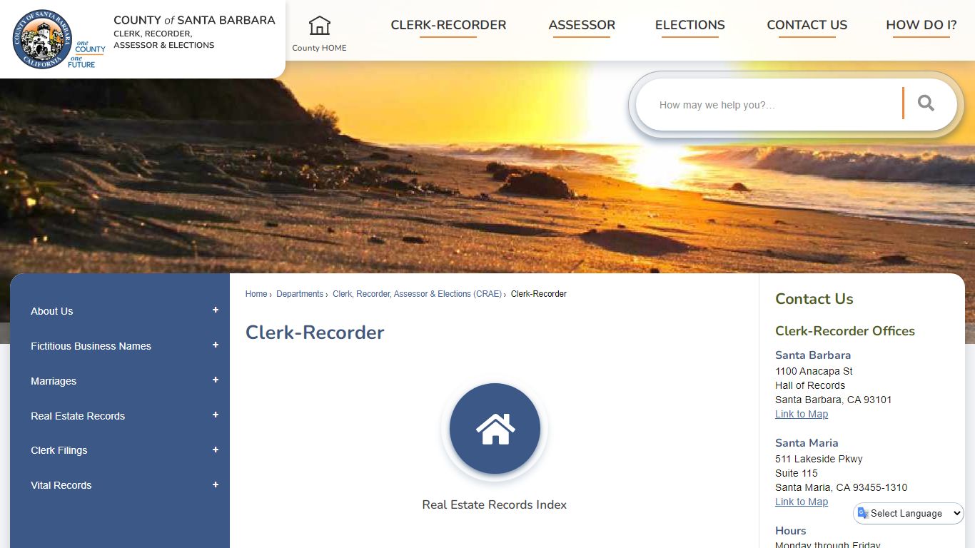 Clerk-Recorder Division - Santa Barbara County, California